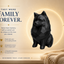 white Pomeranian custom pet memorial urn