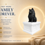 white vault black pomeranian custom pet memorial urn