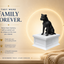 white vault black pitbull custom pet urn