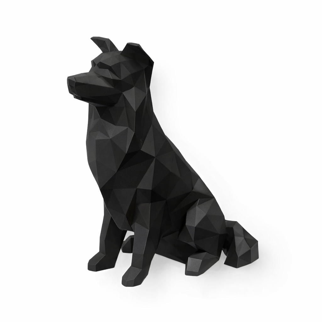 Black Border Collie Pet Urn