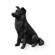 Black Border Collie Pet Urn