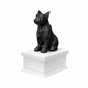 white vault black french bulldog pet urn
