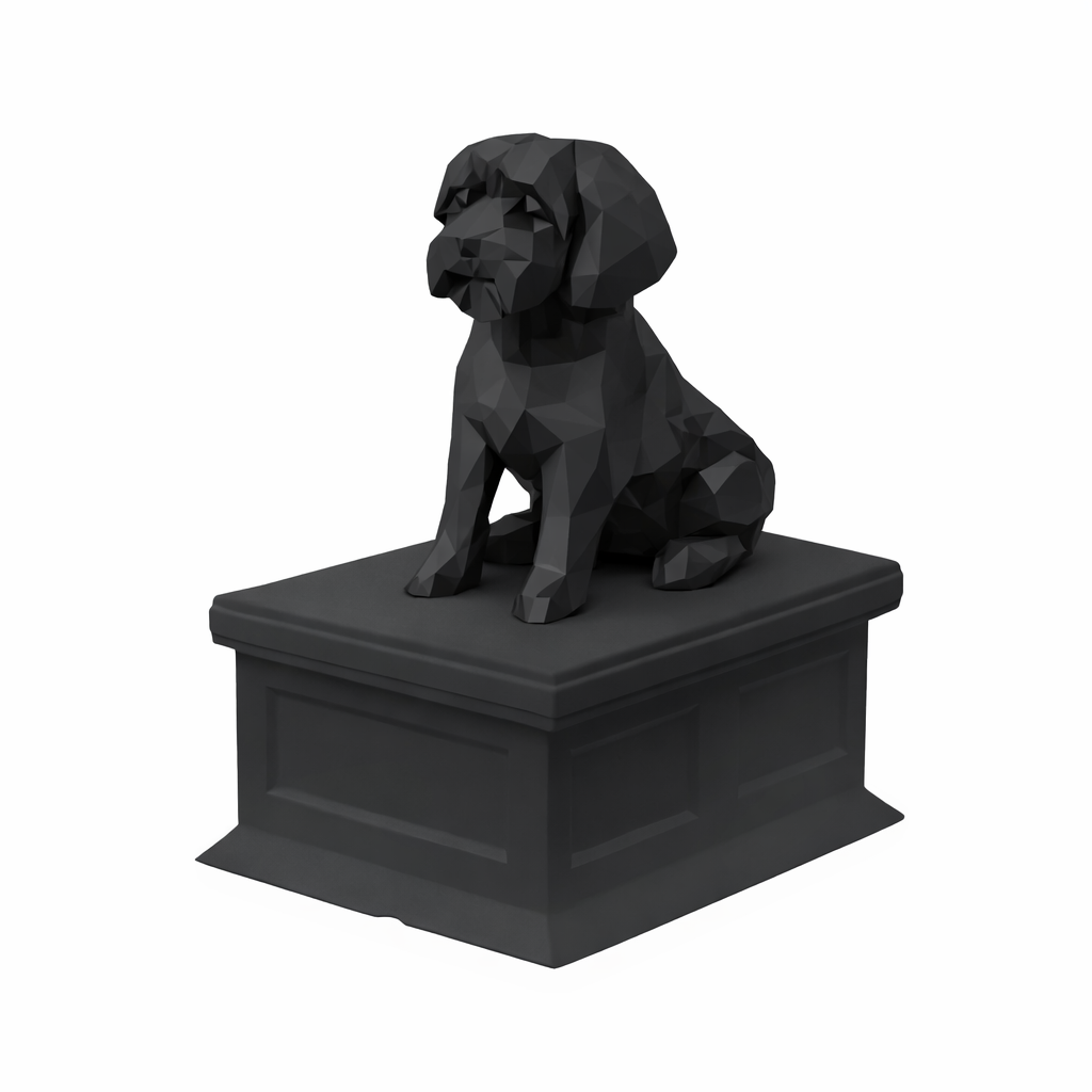 black vault black maltese pet urn