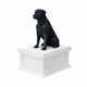 white vault black Rottweiler pet urn