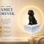 white vault black Golden doodle custom pet urn