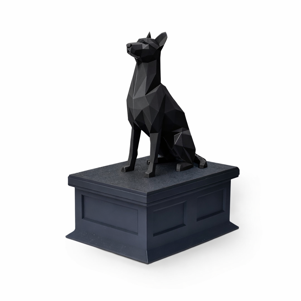 black Vault black Belgian Malinois Pet Urn