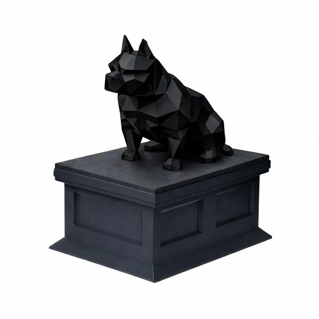 Black Vault black American Bulldog Pet Urn