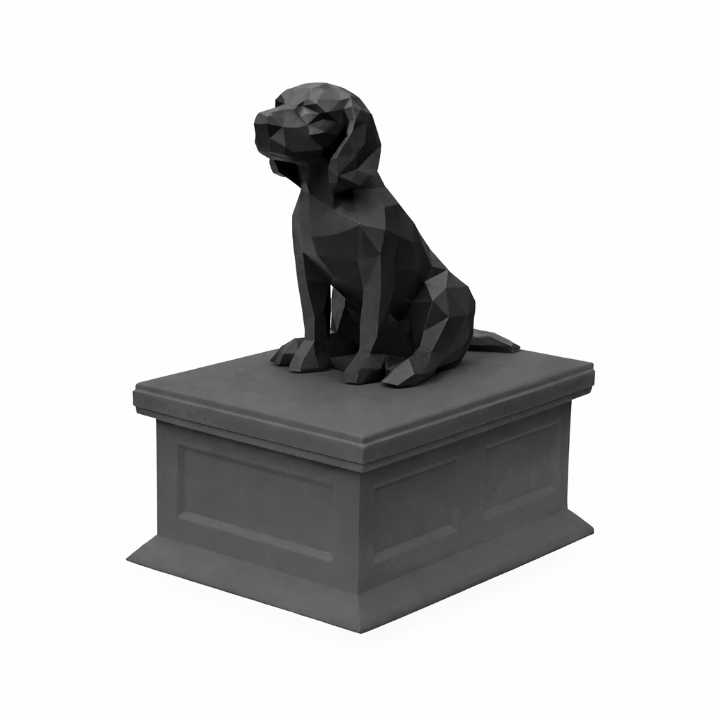 Black vault black beagle pet urn