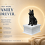 white vault black german shepherd custom pet urn