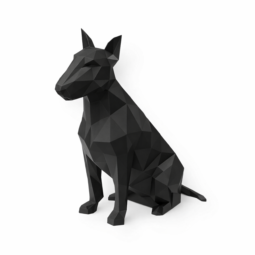 Black Bull Terrier Pet Urn