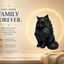 black Persian Cat Pet Capsule custom Urn