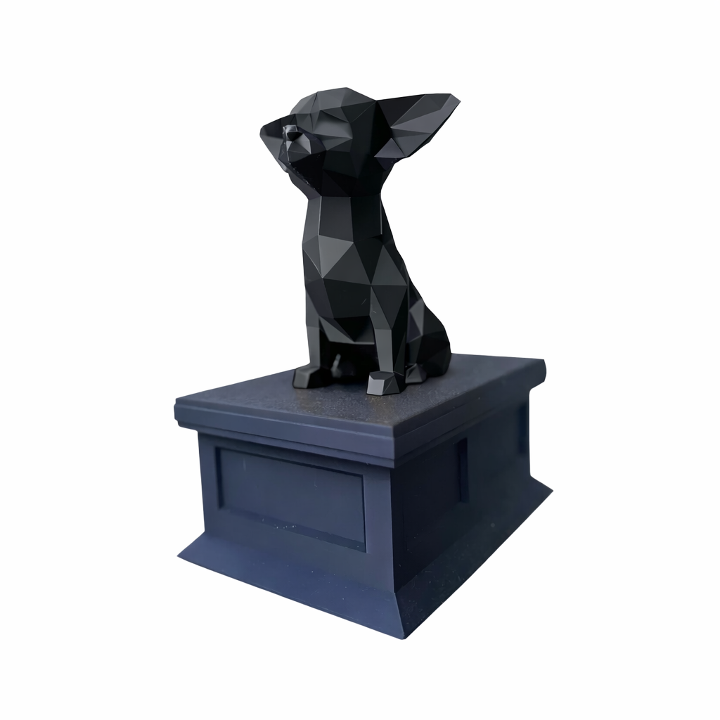black vault black Chihuahua pet urn
