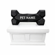 white Vault black Bone Pet Urn