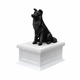 white vault black border collie pet urn