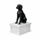 white vault black brittany spaniel pet urn