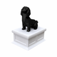 white vault black Shih Tzu pet urn