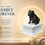 white vault black english bulldog custom pet urn
