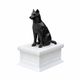white vault black husky pet urn