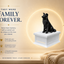 white vault black border collie custom pet urn