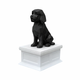 white vault black Golden doodle pet urn