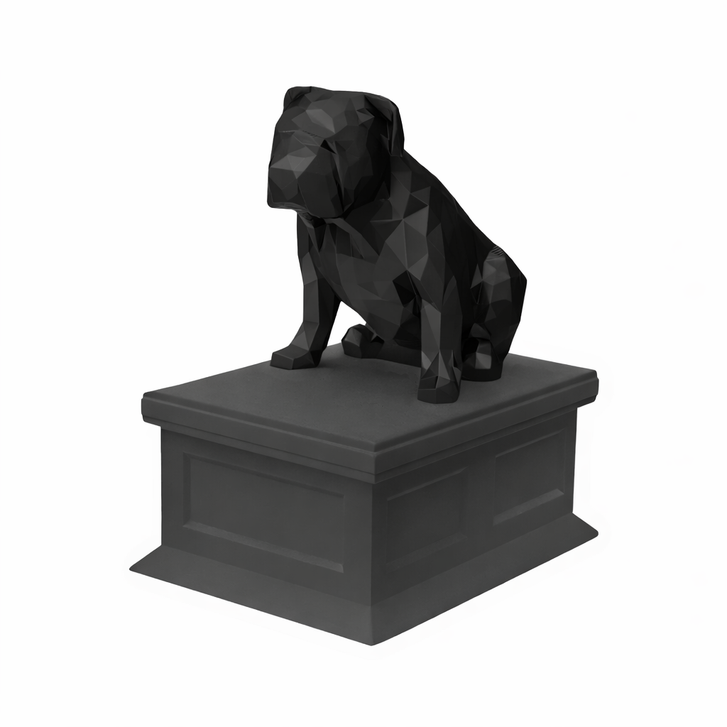 black vault black english bulldog pet urn