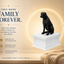 white vault black boxer custom pet urn