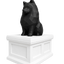 white vault black pomeranian pet memorial urn