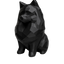 black Pomeranian pet memorial urn