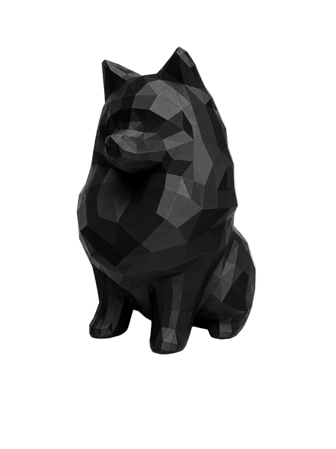 black Pomeranian pet memorial urn