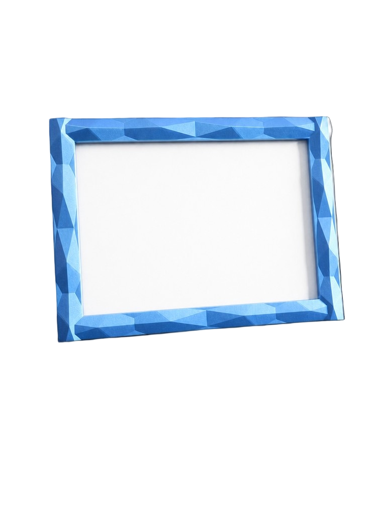 blue landscape picture frame