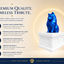 white vault blue pomeranian custom pet memorial urn