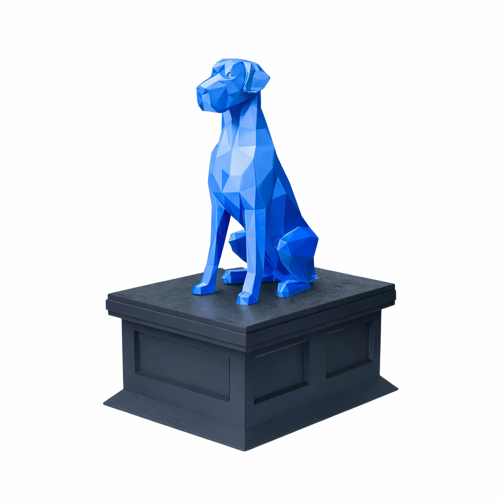 black vault blue great dane pet urn