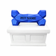 white Vault blue Bone Pet Urn