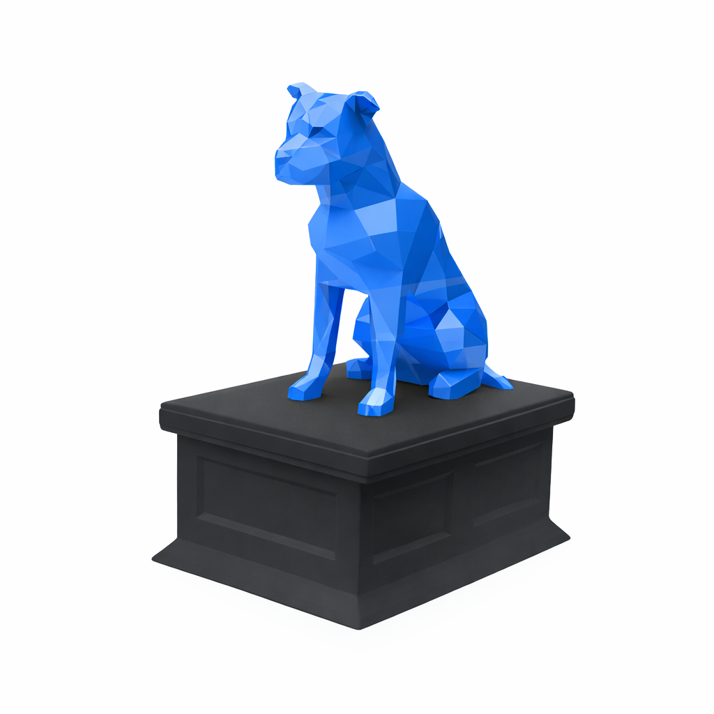 black vault blue pitbull pet urn
