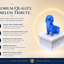 white vault blue Shih Tzu custom pet urn
