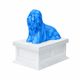 white vault blue Lhasa Apso Pet Urn