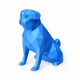 Blue Pug Pet Urn