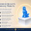 white vault blue poodle custom pet urn