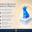 White vault Blue Boston Terrier custom Pet Urn