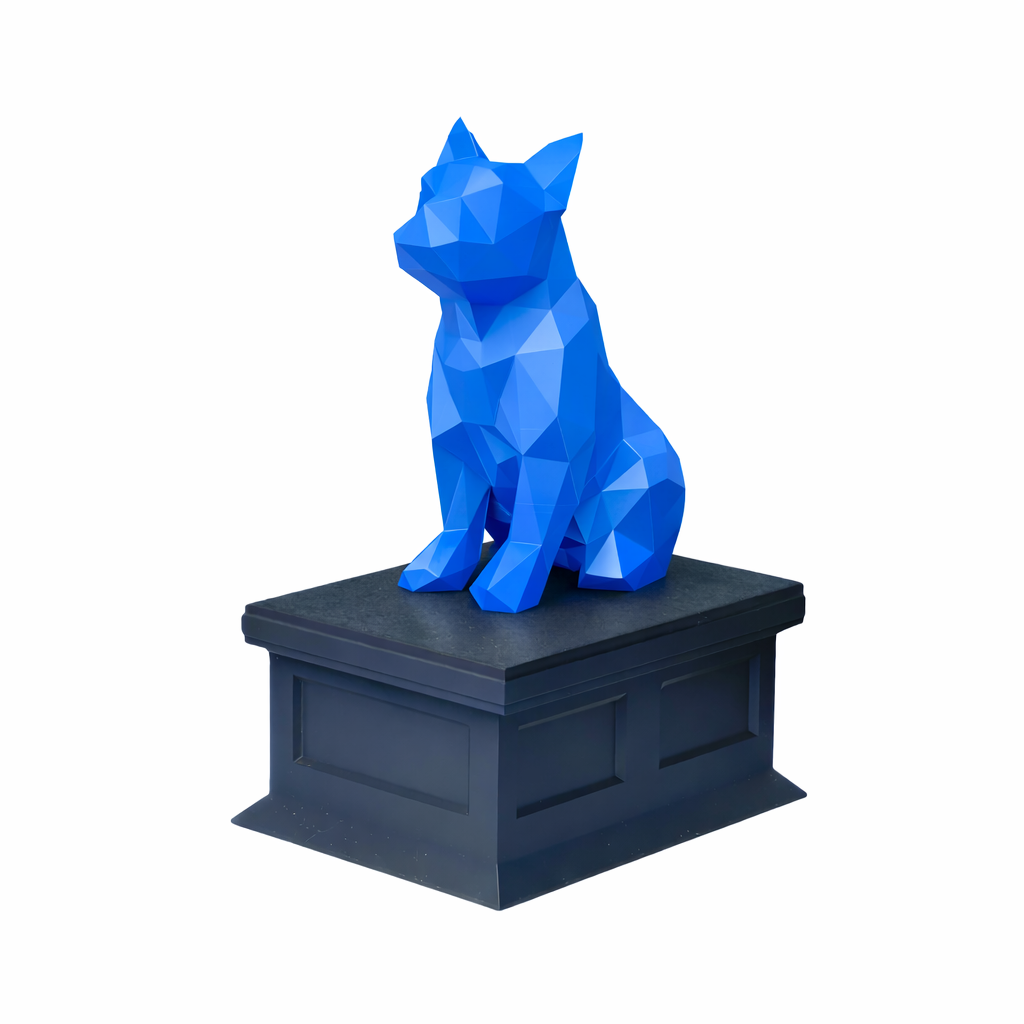 black vault blue french bulldog pet urn