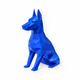 Blue Mini-Doberman Pet Urn