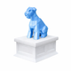 white vault blue Schnauzer pet urn