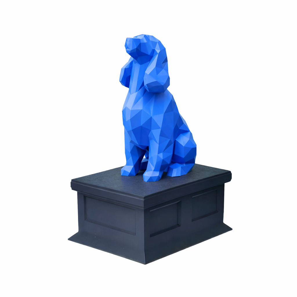 black Vault blue Cocker Spaniel Pet Urn