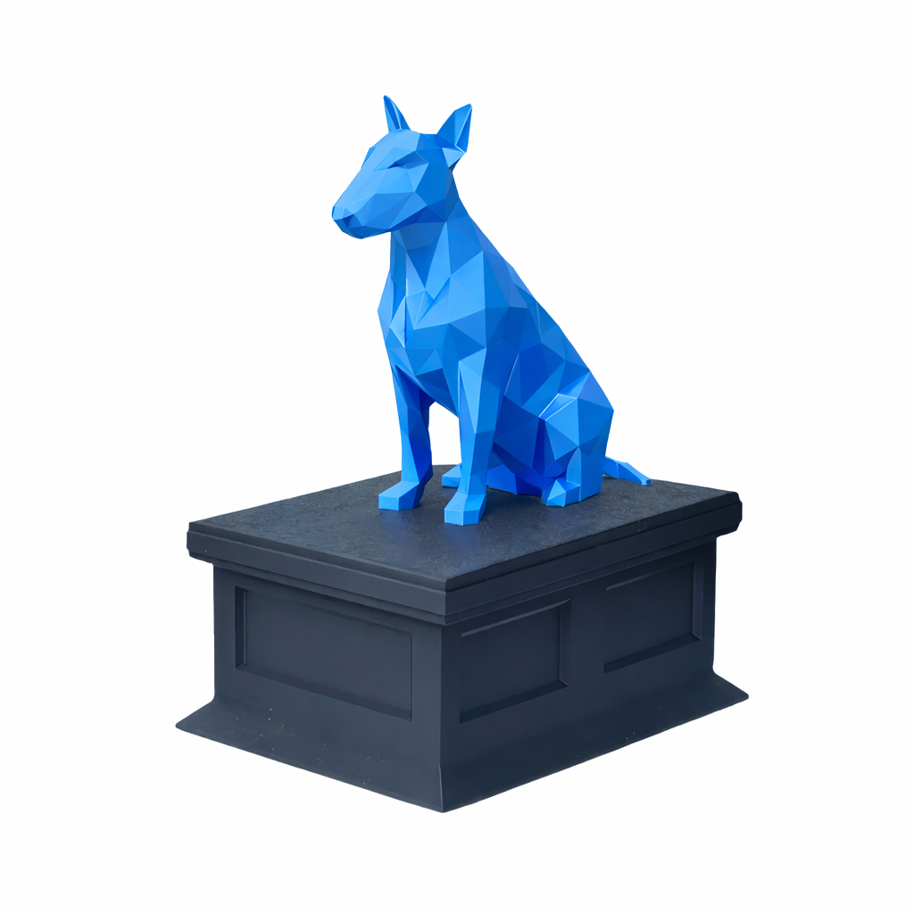 black vault blue bull terrier pet urn