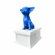 white vault blue Chihuahua pet urn