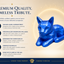 blue Cat laying Pet Capsule custom Urn