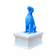 white vault blue english setter pet urn