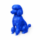 Blue Poodle Pet Urn