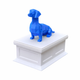 white vault blue dachshund Pet Urn
