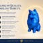 blue Pomeranian custom pet memorial urn